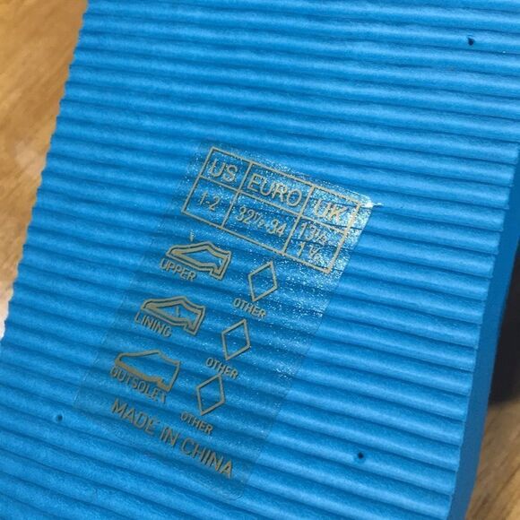 Capelli rhinestone strapped flip flops blue size 1-2 NWT - Picture 6 of 6